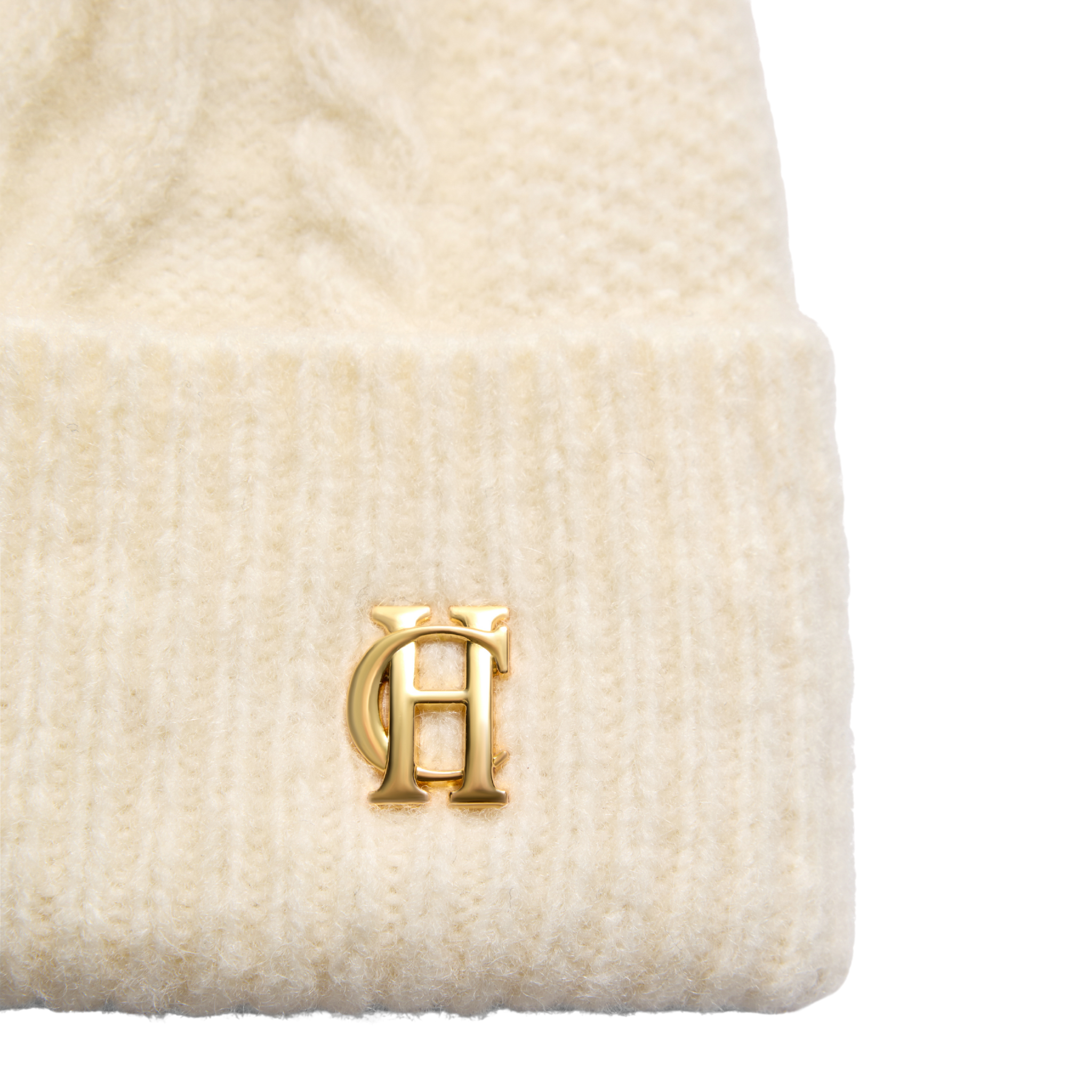 Sloane Cable Bobble Hat Cream