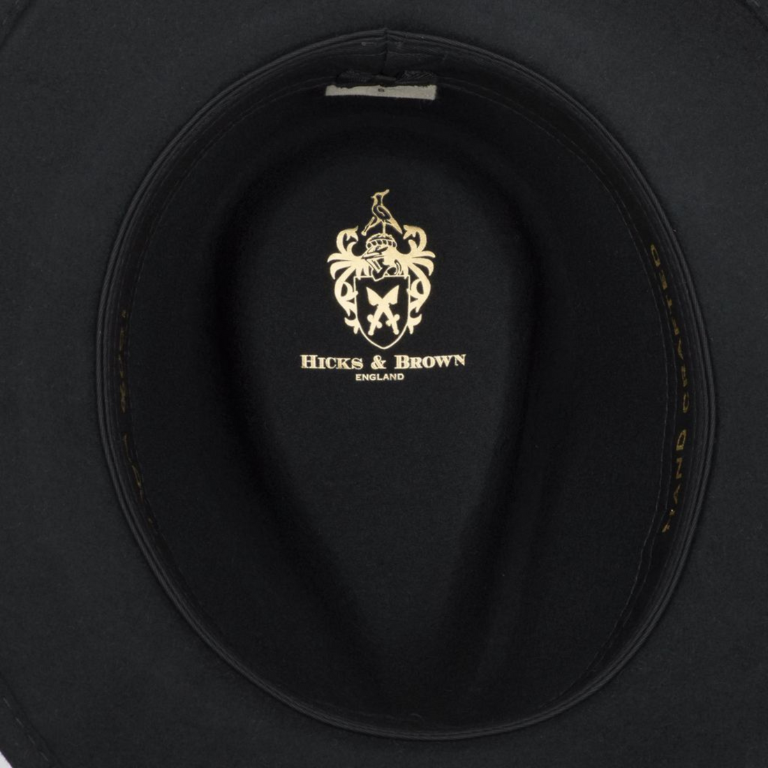 Suffolk Fedora In Black (Fawn Feather)