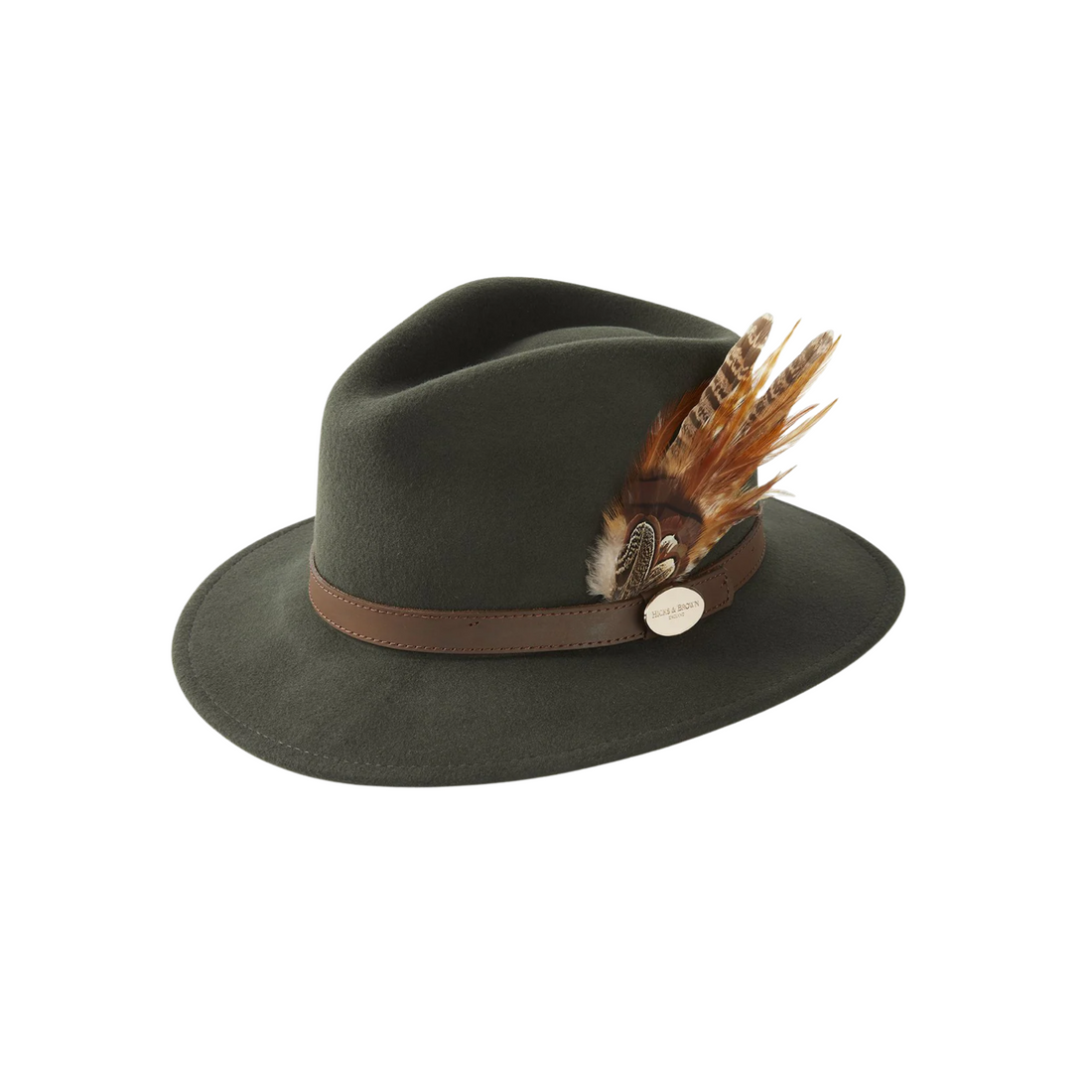 Suffolk Fedora In Olive (Bronze Feather)