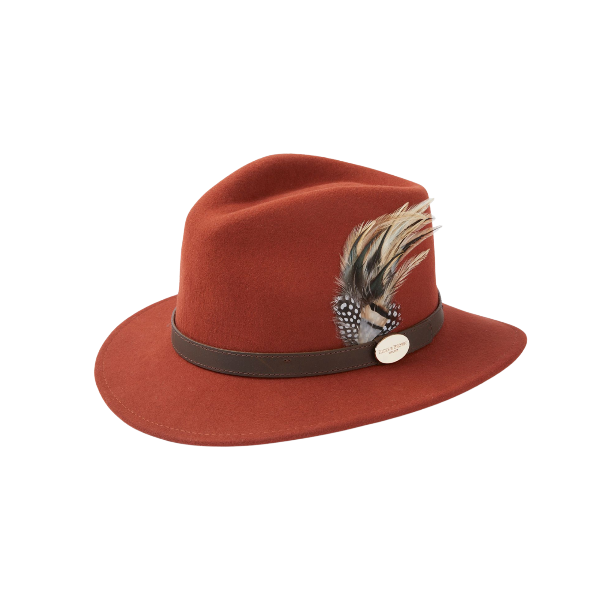 Suffolk Fedora In Cinnamon (Fawn Feather)