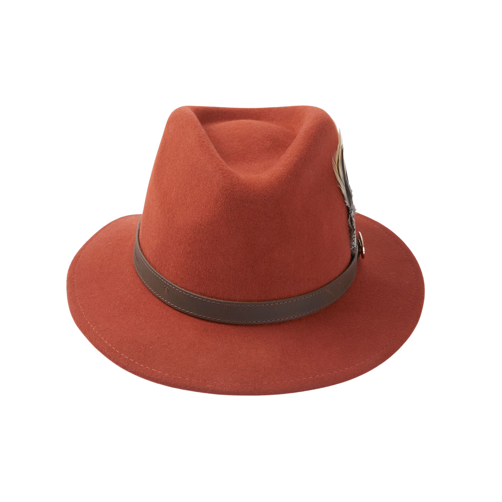 Suffolk Fedora In Cinnamon (Fawn Feather)