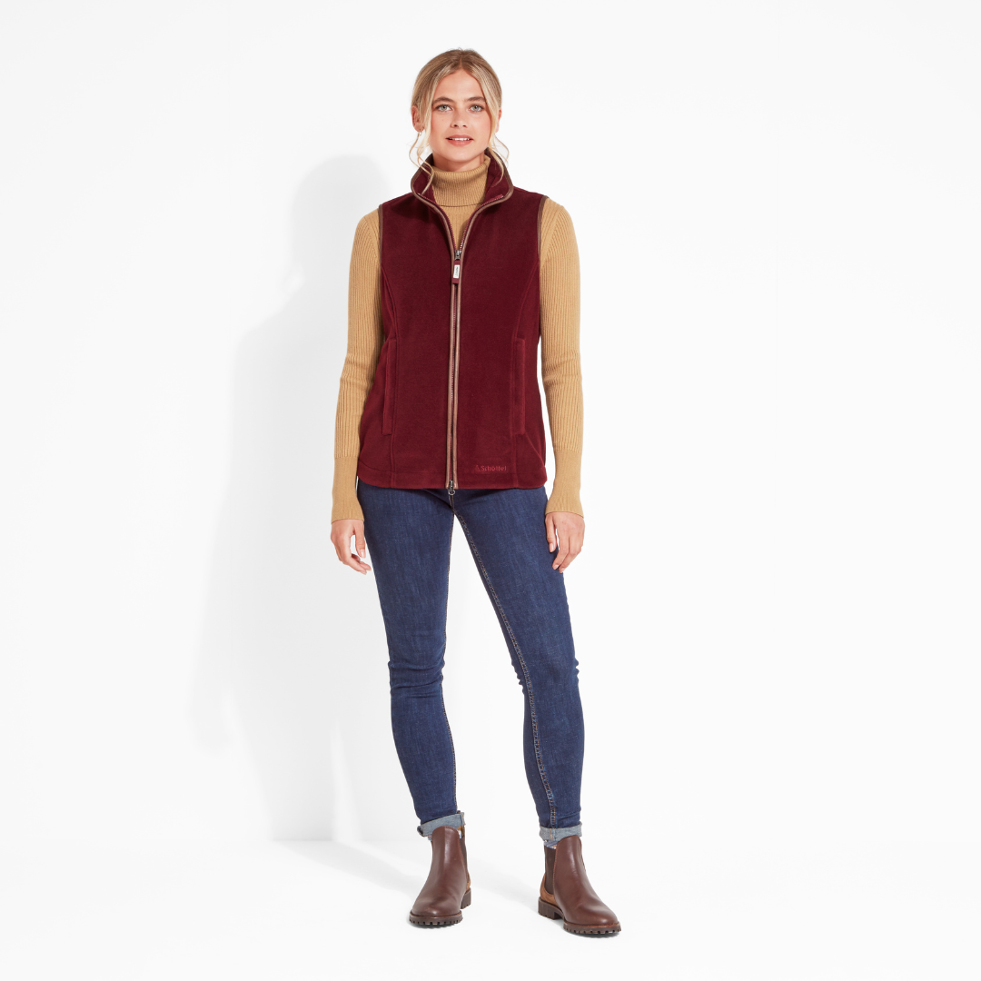 Lyndon Fleece Gilet Claret