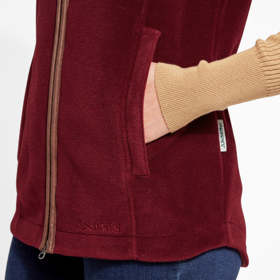Lyndon Fleece Gilet Claret