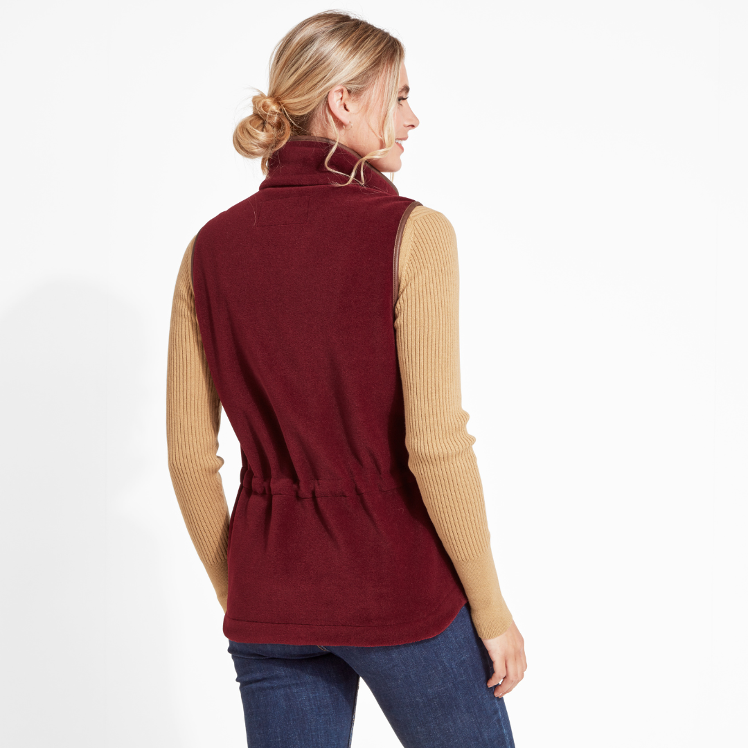 Lyndon Fleece Gilet Claret