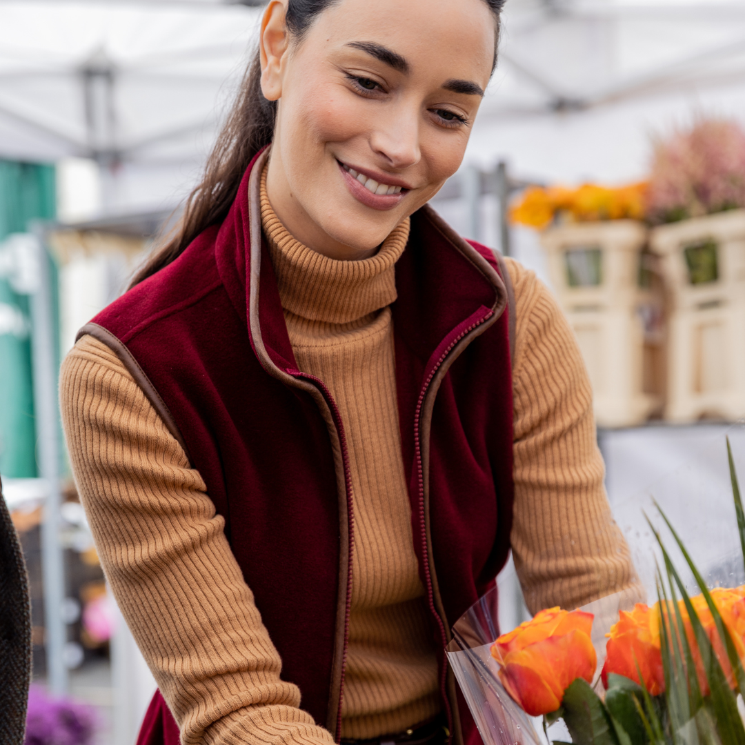 Lyndon Fleece Gilet Claret