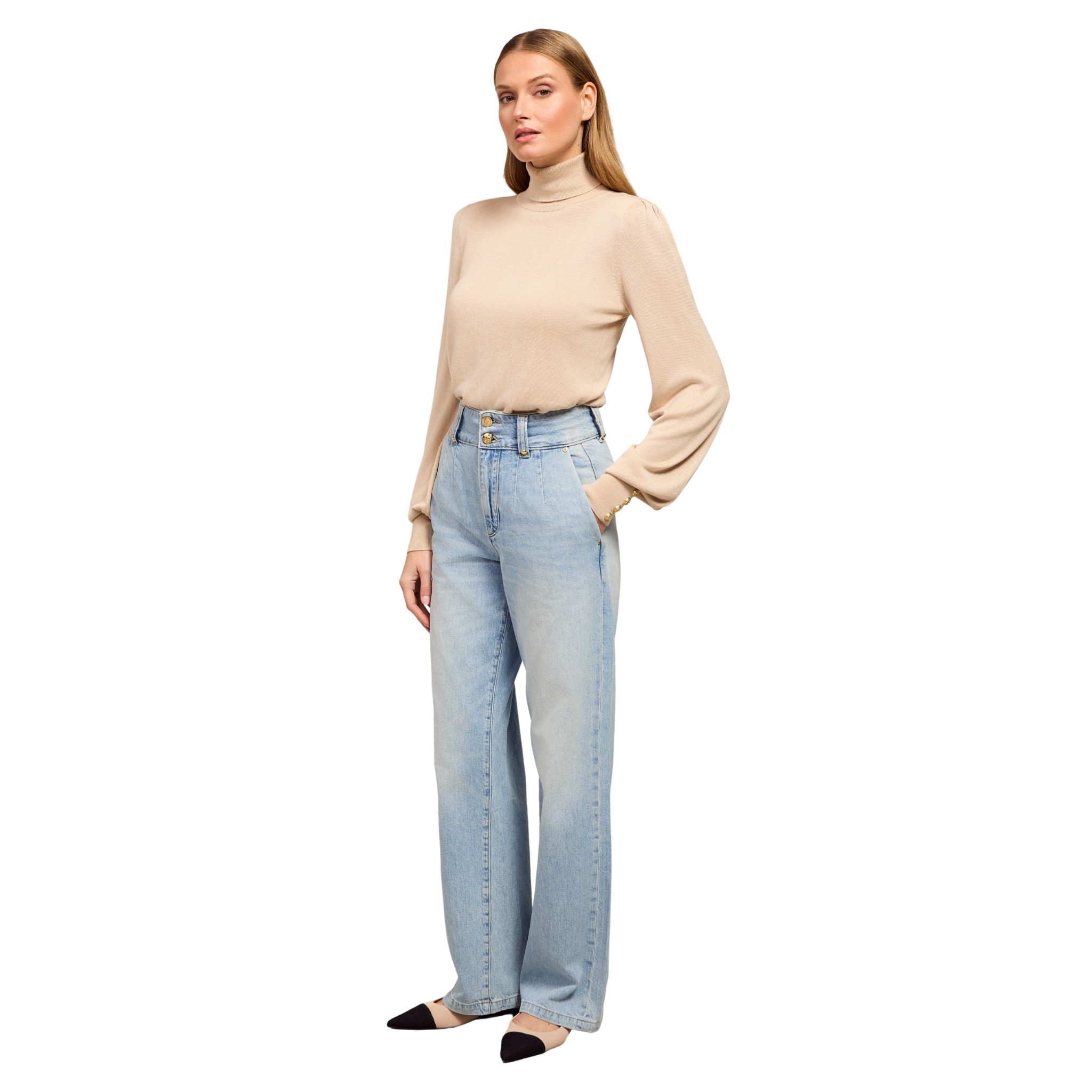 Tailored Wide Leg Jean Vintage Indigo