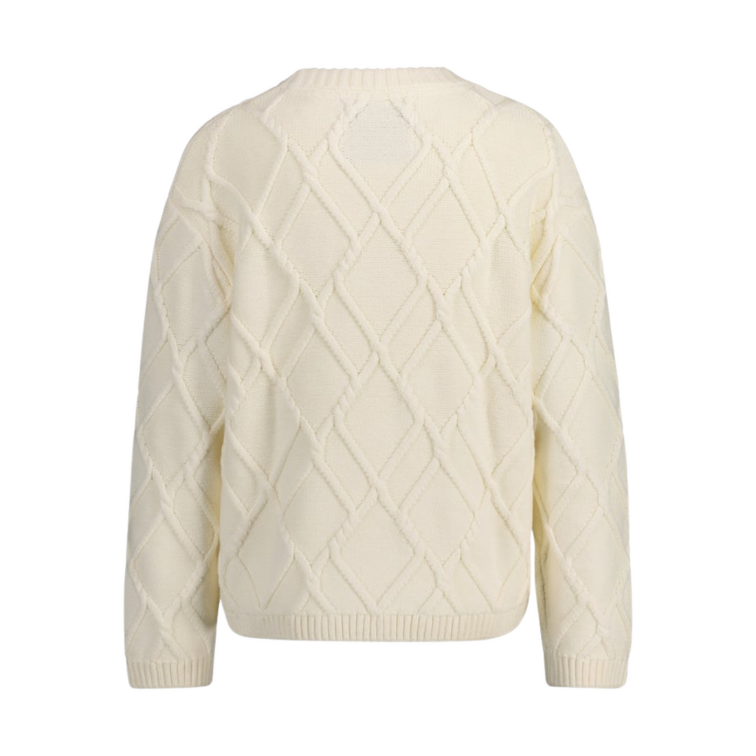 Textured Knit Crew Neck Cream