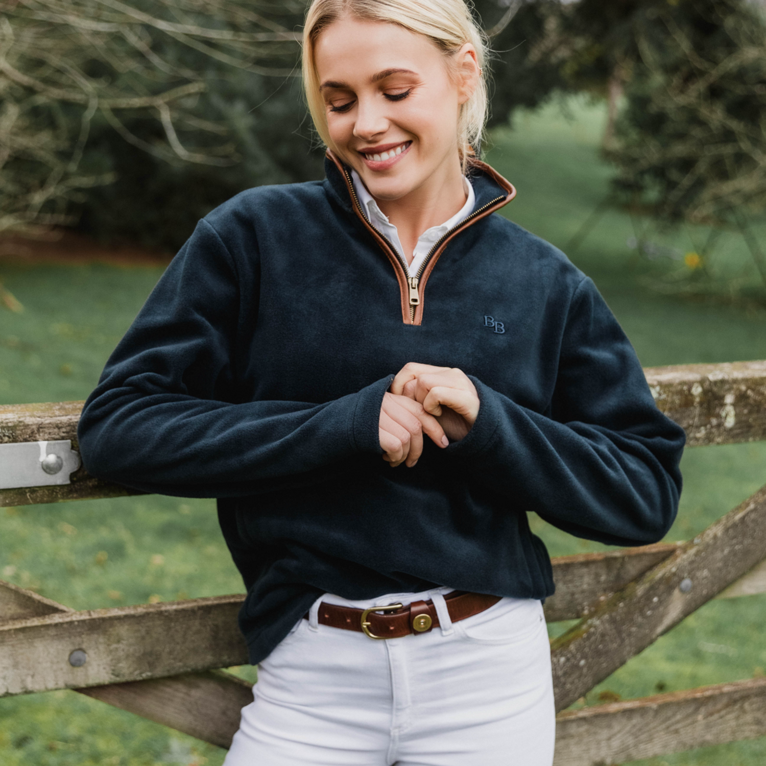 Topsham Unisex Quarter Zip Fleece Navy