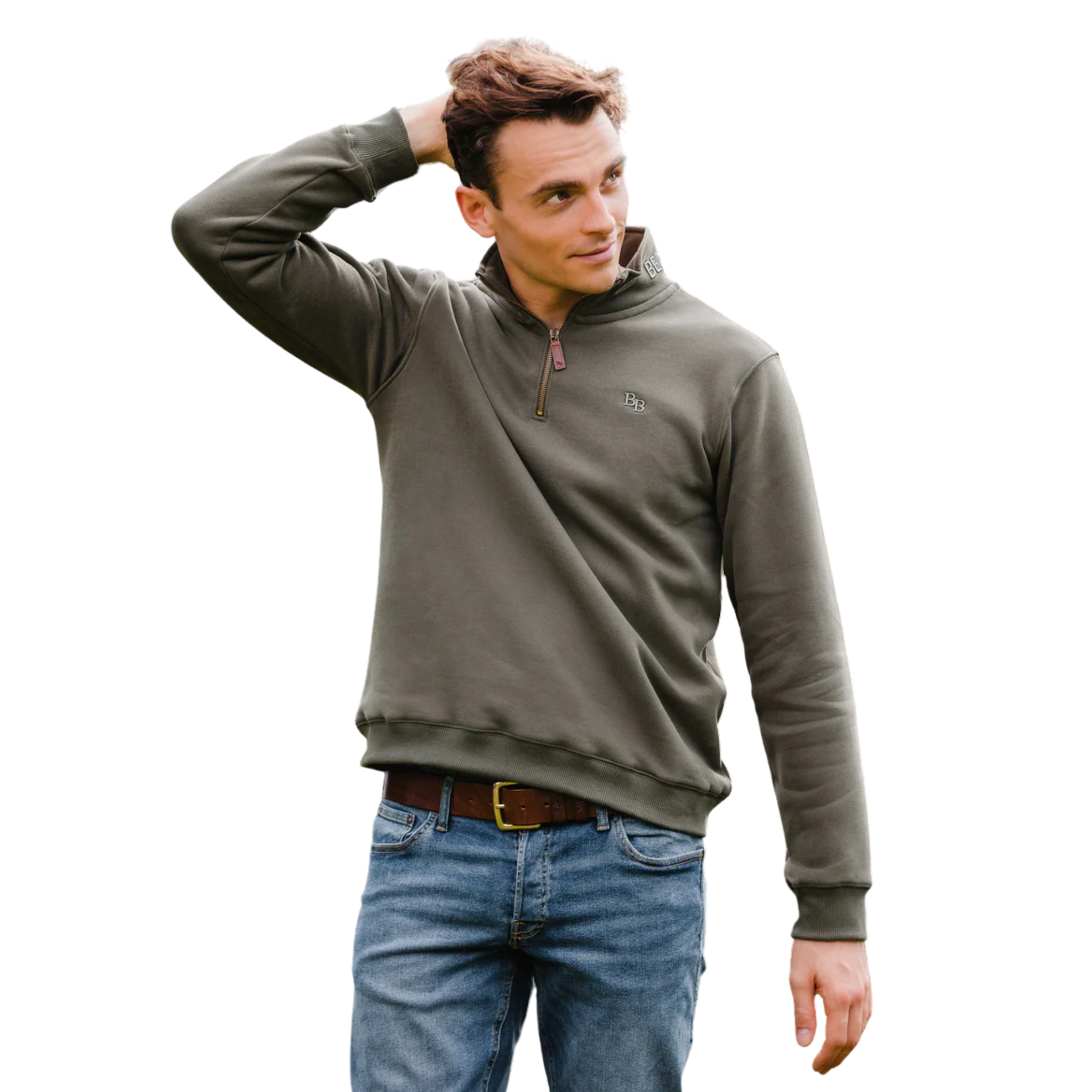 Tuckenhay Unisex Quarter Zip Khaki