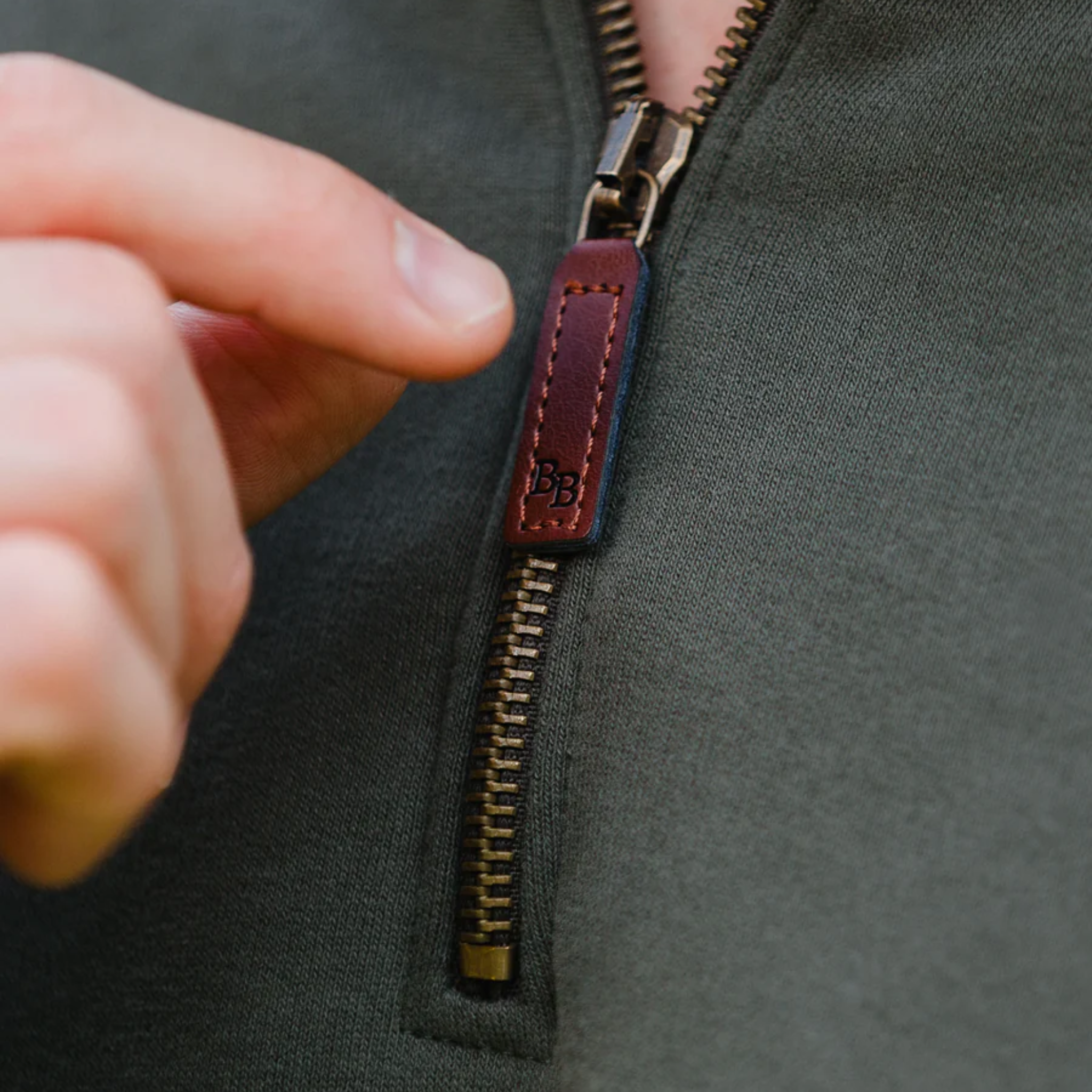 Tuckenhay Unisex Quarter Zip Khaki