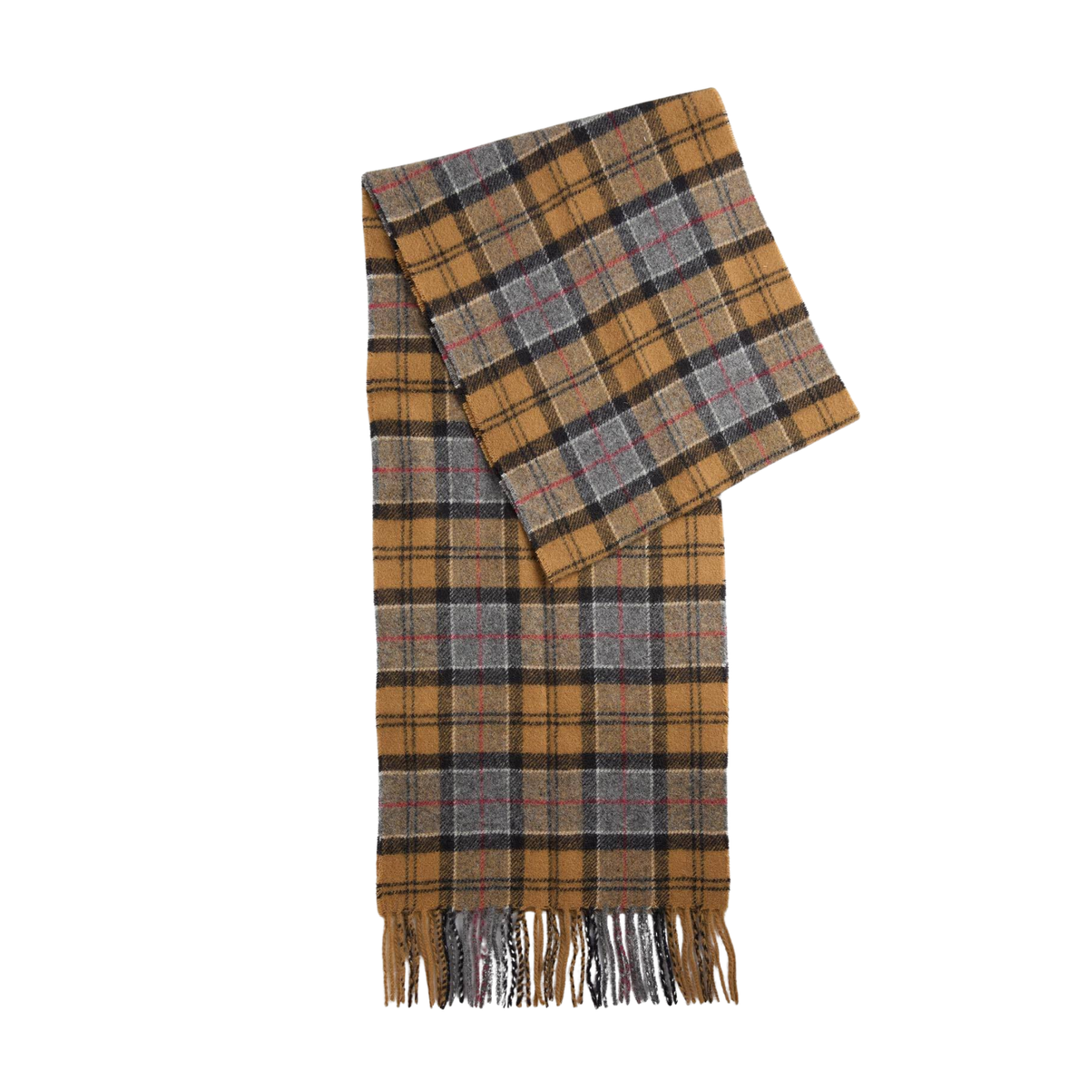 Barbour Tartan Lambswool Scarf Dk Dress Tartan