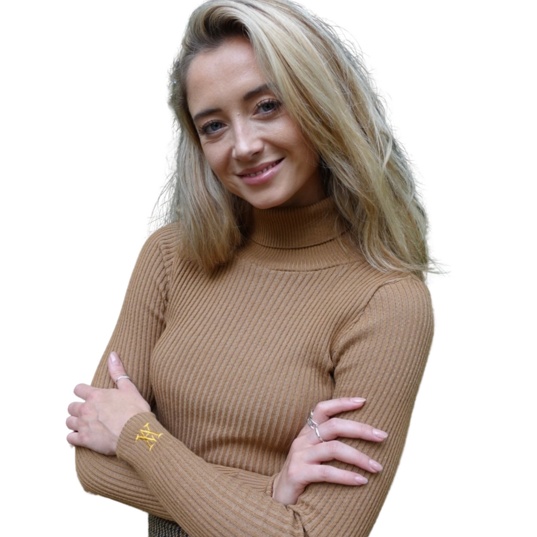 Elizabeth Roll Neck Caramel