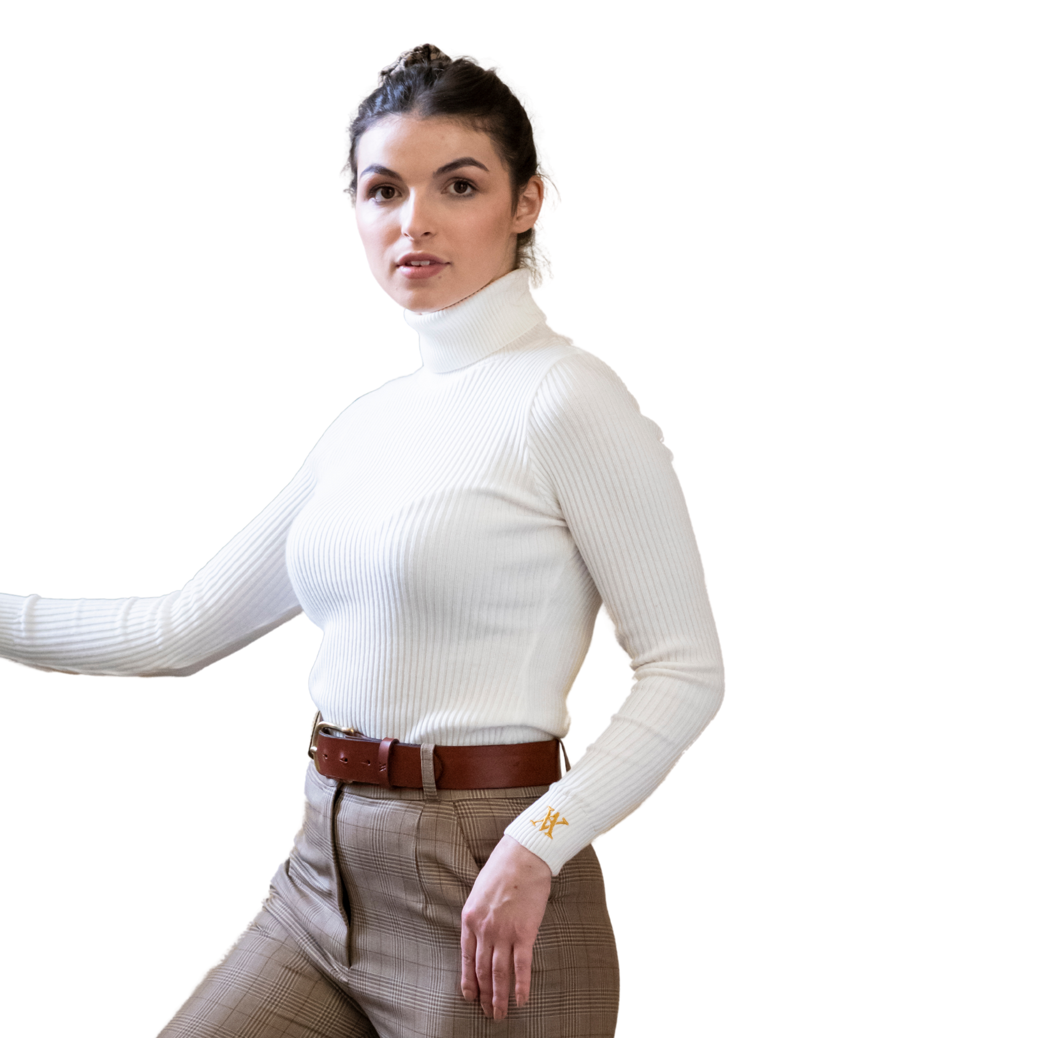 Elizabeth Roll Neck Ivory