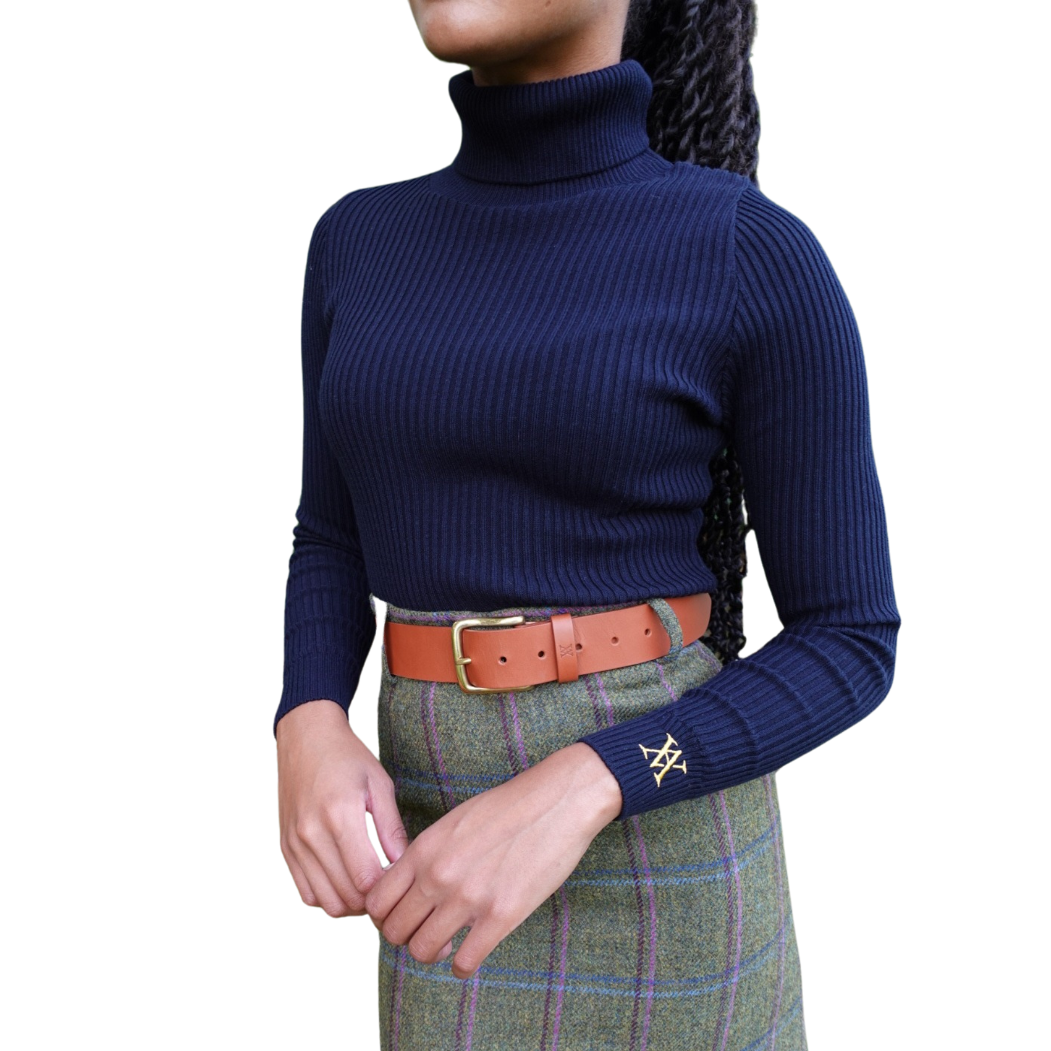 Elizabeth Roll Neck Navy