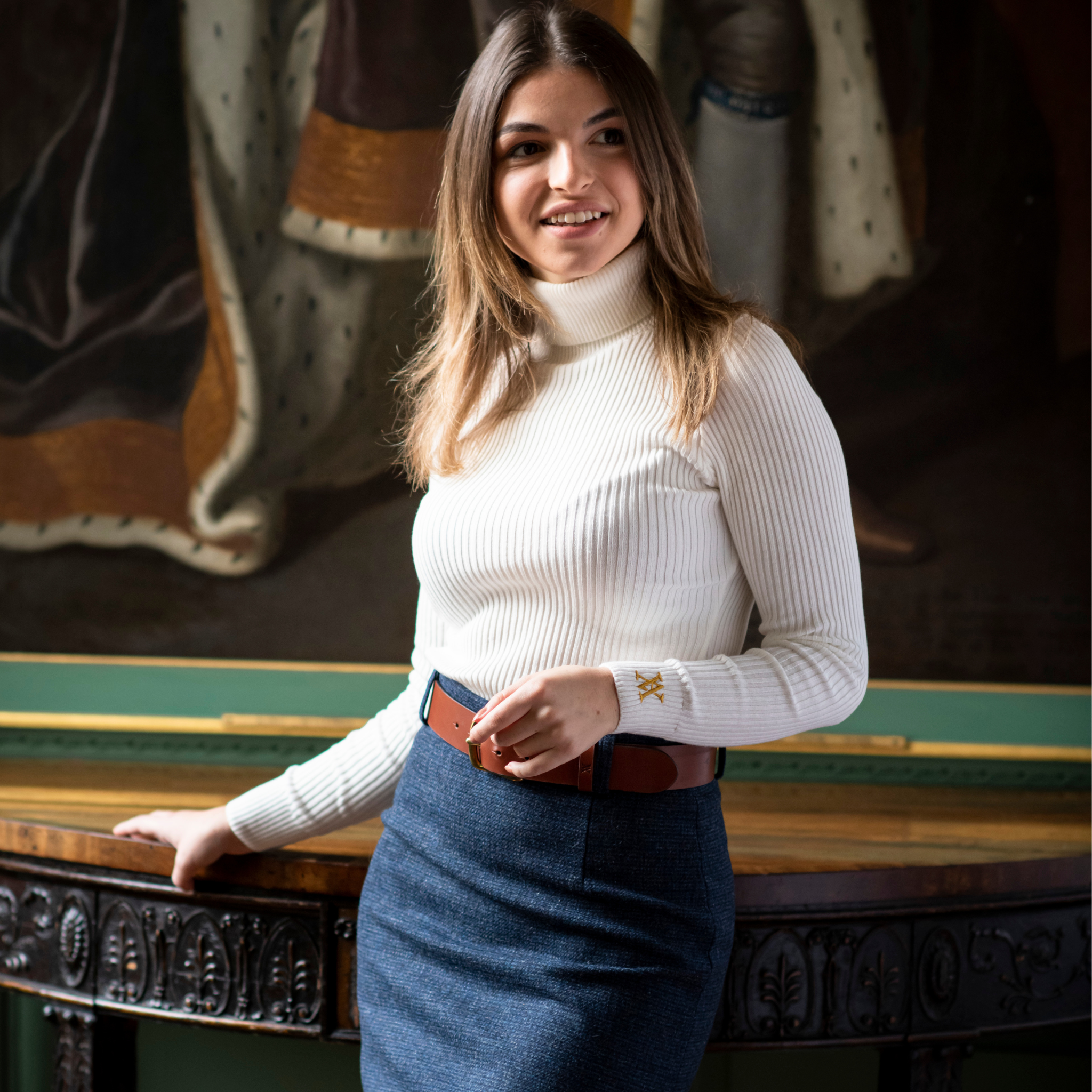 Henrietta Skirt First Lady Navy