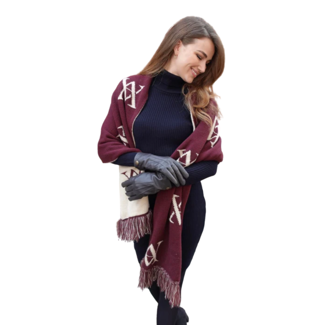 VA Scarf Maroon/Stone