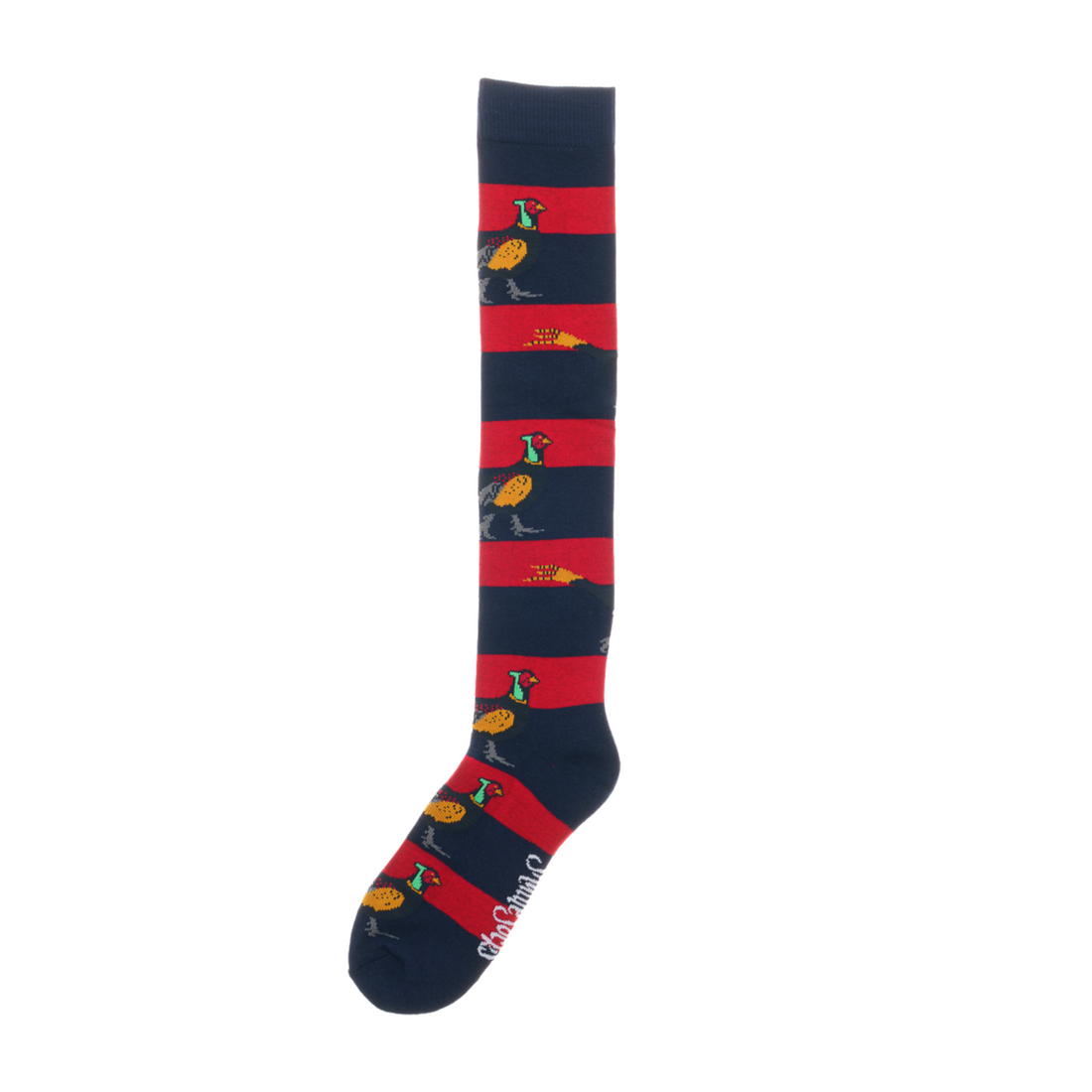 Welly Socks Navy & Red Pheasant
