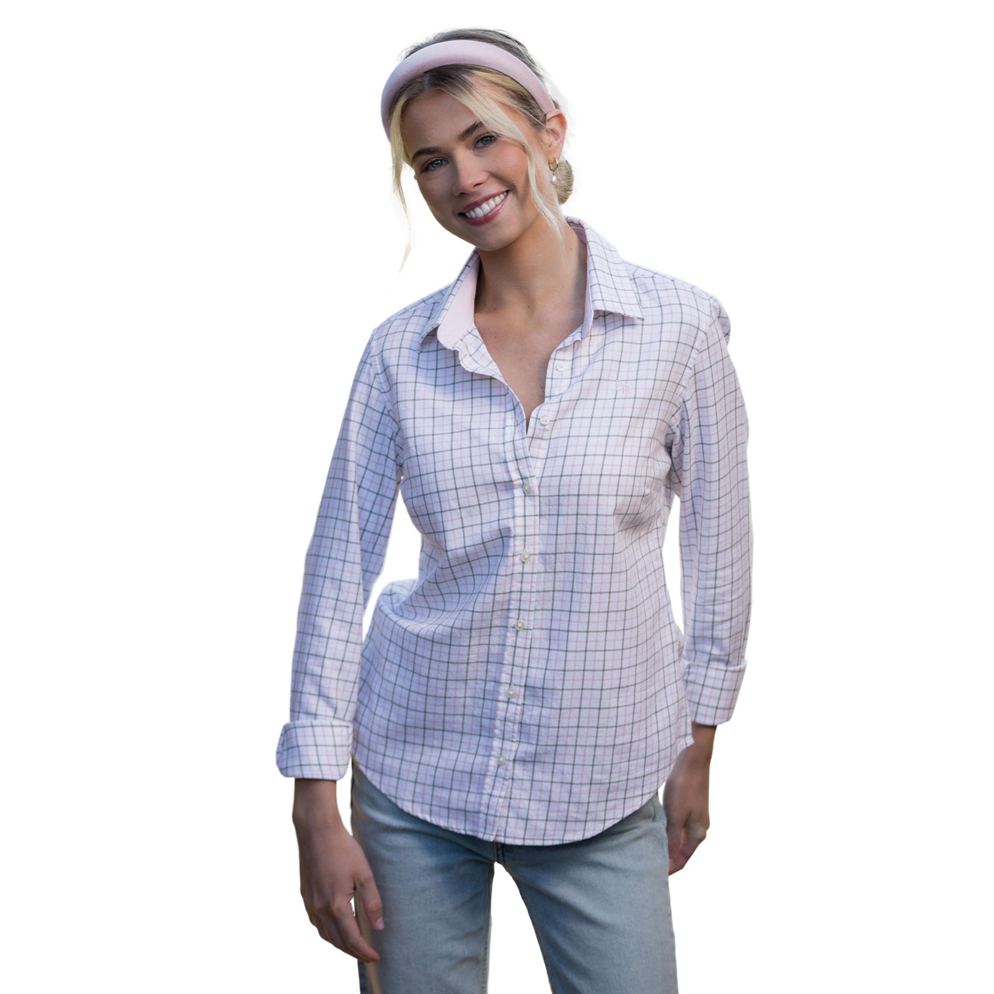 Widdicombe Tattersall Shirt Olive And Pink