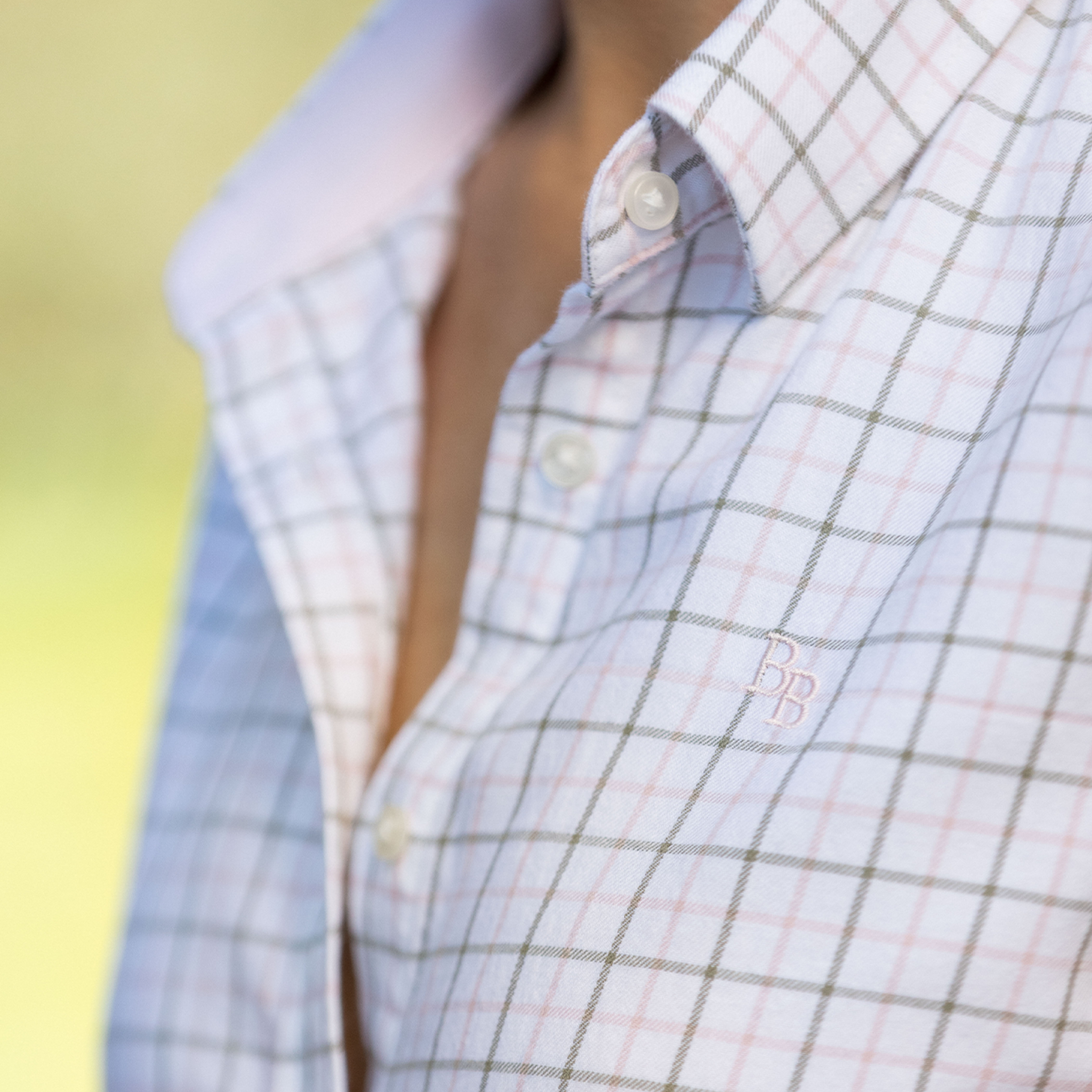 Widdicombe Tattersall Shirt Olive And Pink