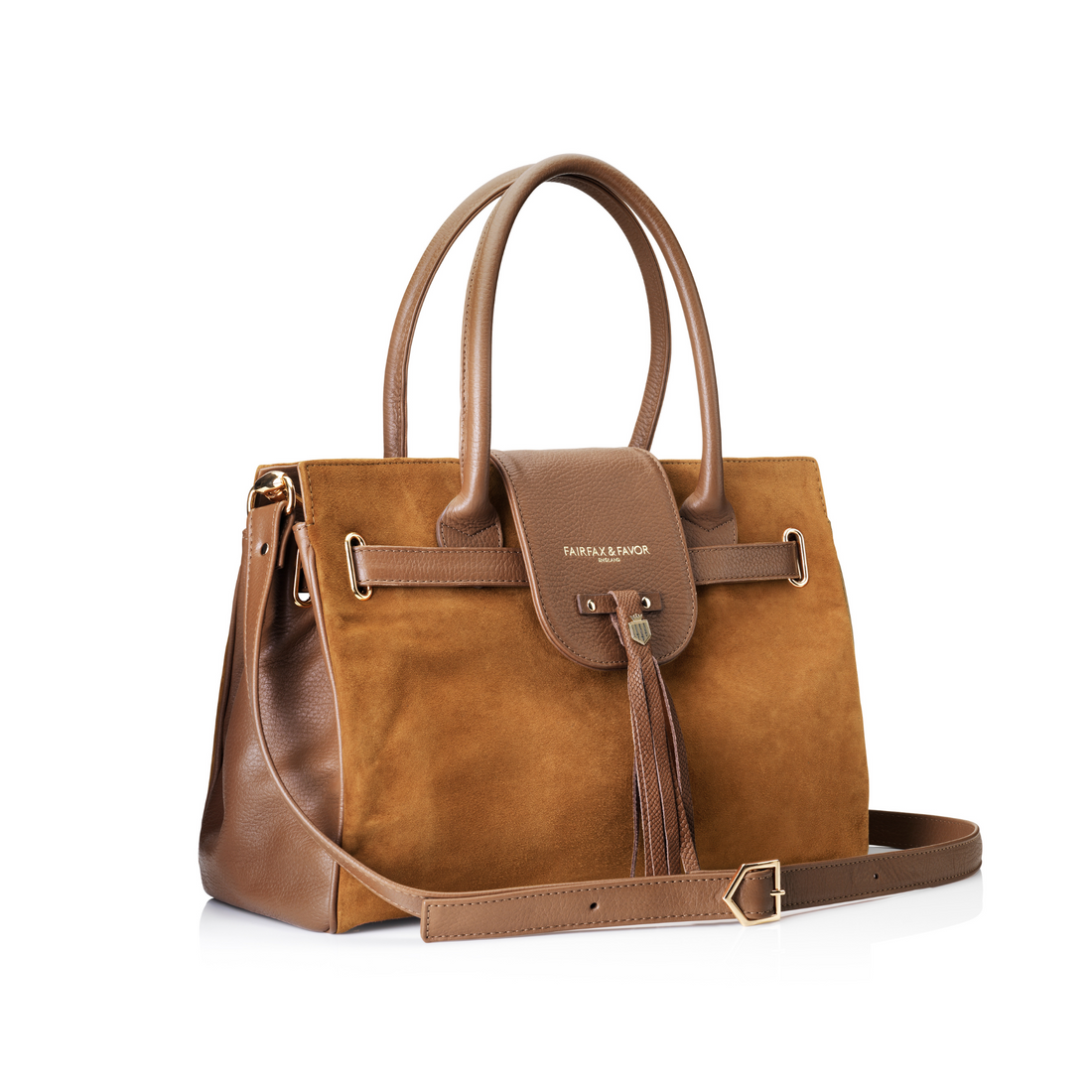 Windsor Handbag Tan Suede