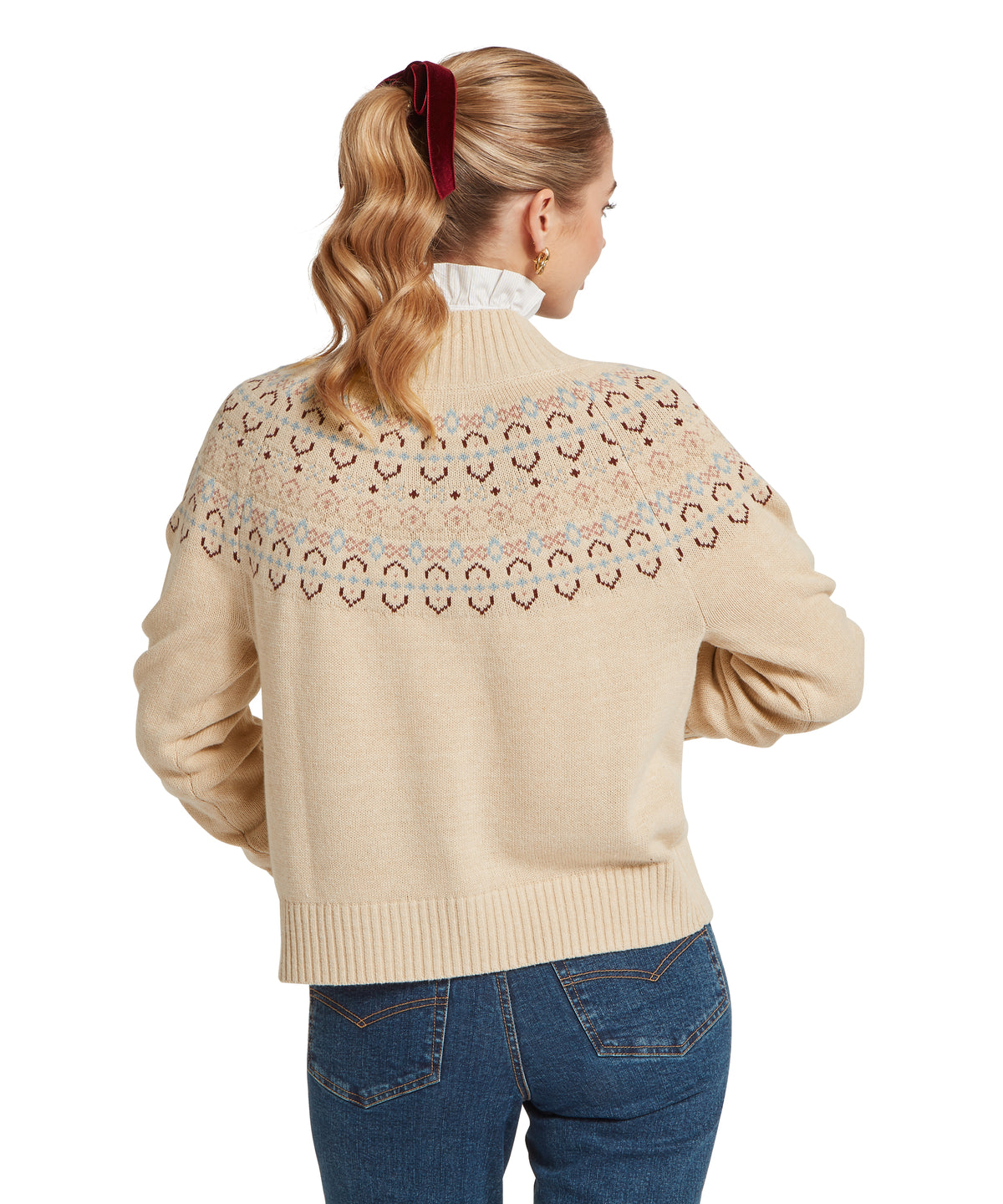 Tresness Fairisle Jumper Port/Lake Blue