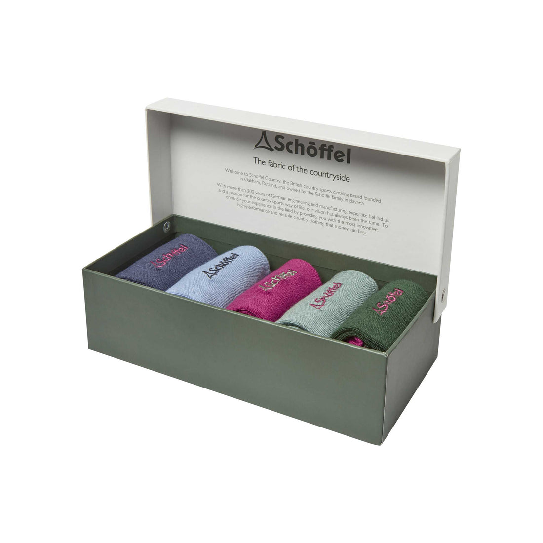 Bamboo Logo Sock Box (Box of 5) Ladies Pink Mix