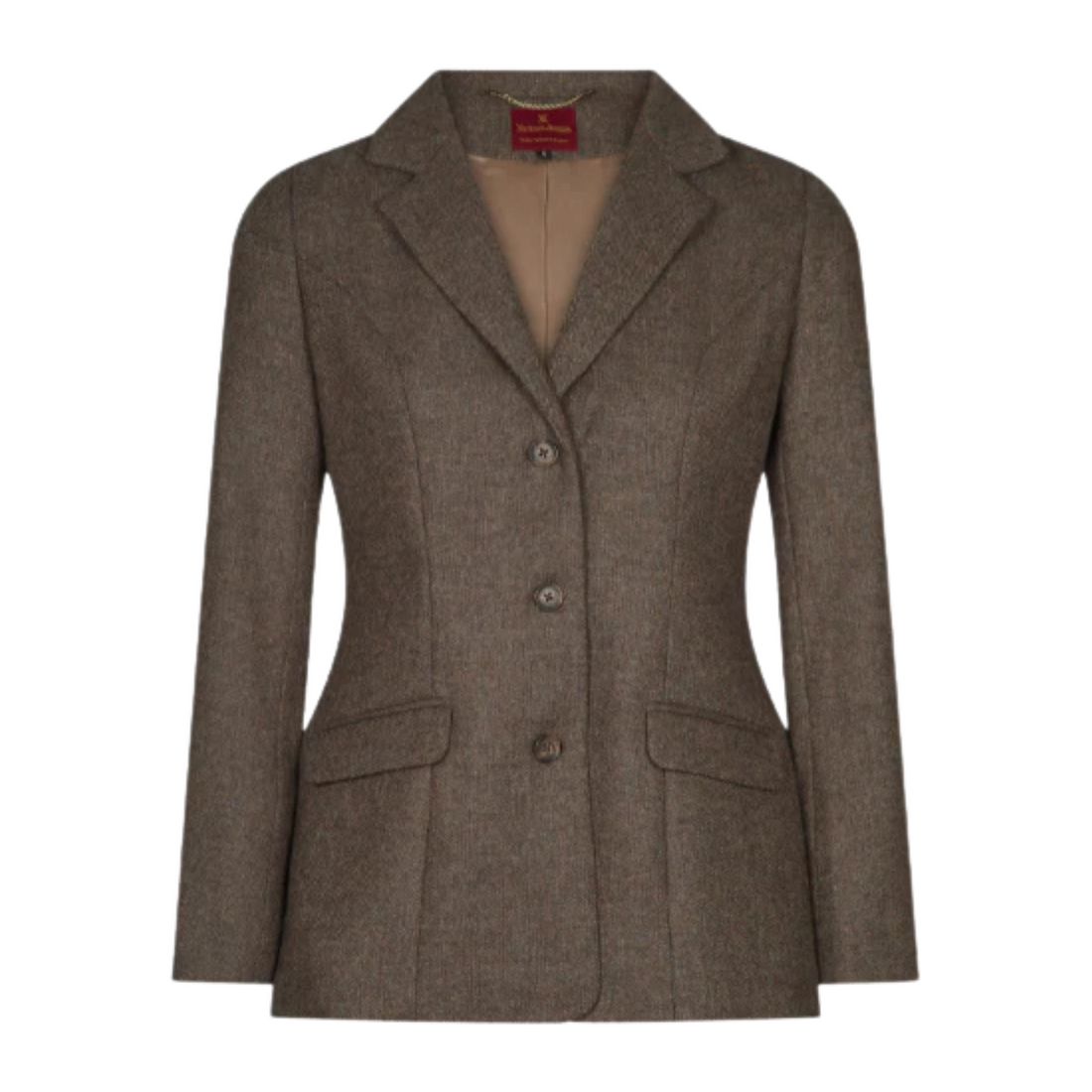 Aurelia Blazer Mocha Herringbone