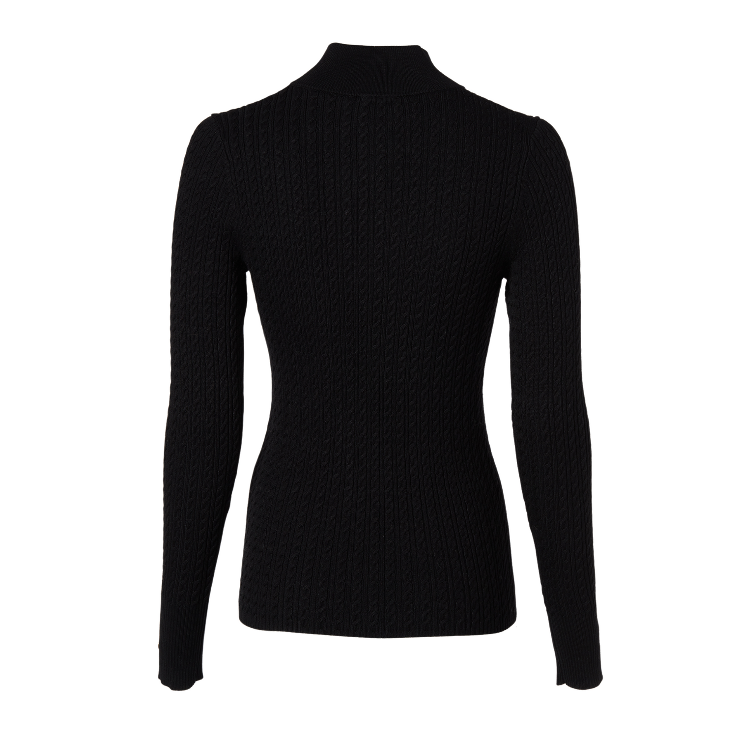 Ava Quarter Zip Knit Black