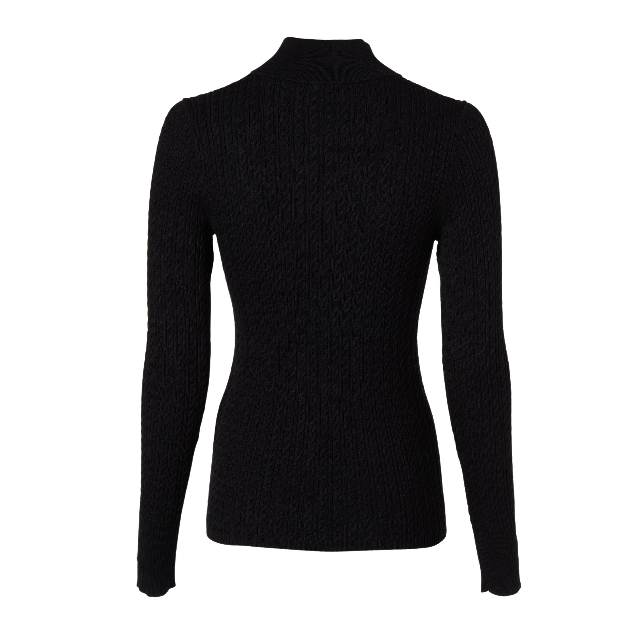 Ava Quarter Zip Knit Black