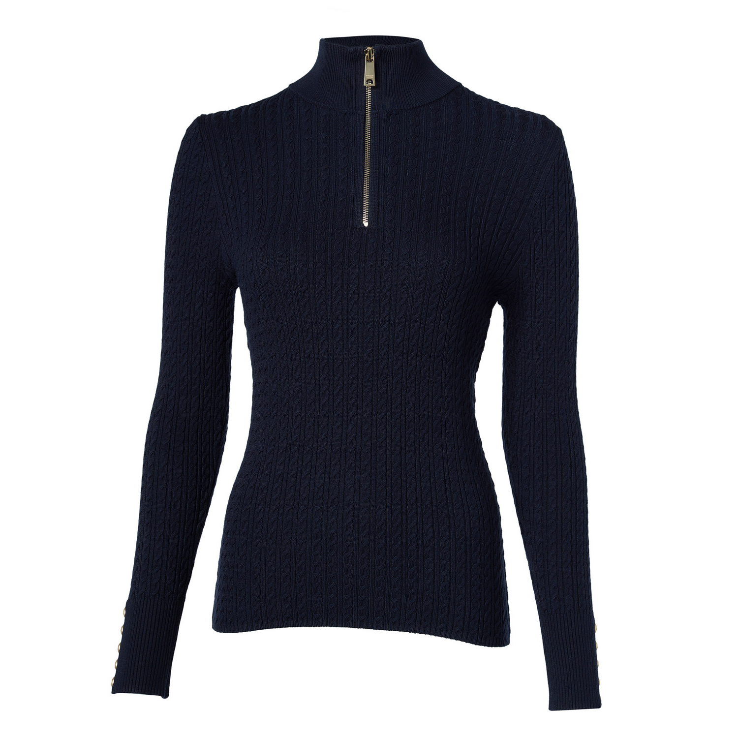 Ava Quarter Zip Knit Ink Navy