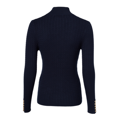 Ava Quarter Zip Knit Ink Navy