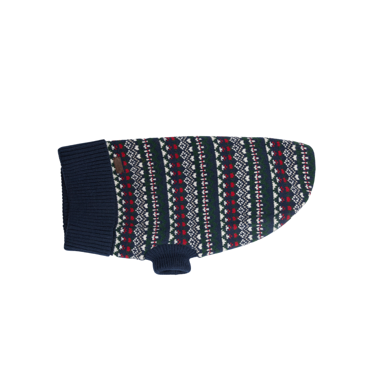 Marlow Fair Isle Dog Jumper Navy Festive