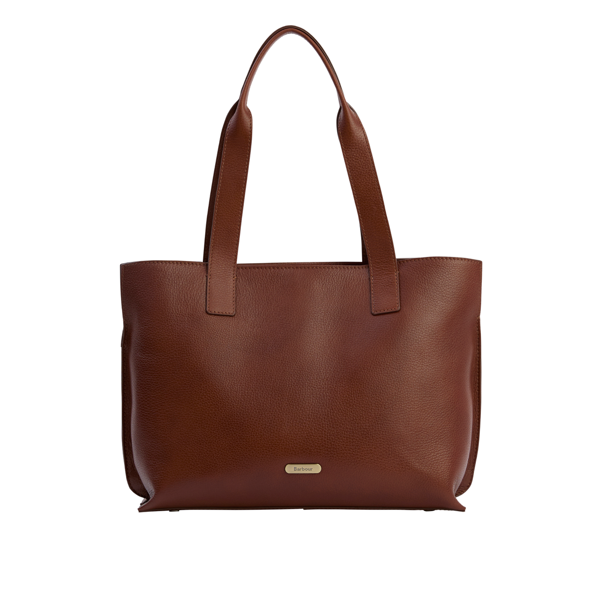 Barbour Alder Large Leather Tote Bag Brown