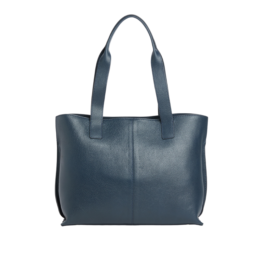 Barbour Alder Large Leather Tote Bag Navy