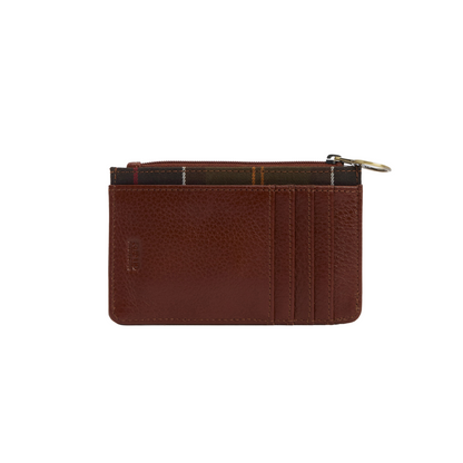 Barbour Alder Leather Card Holder Brown