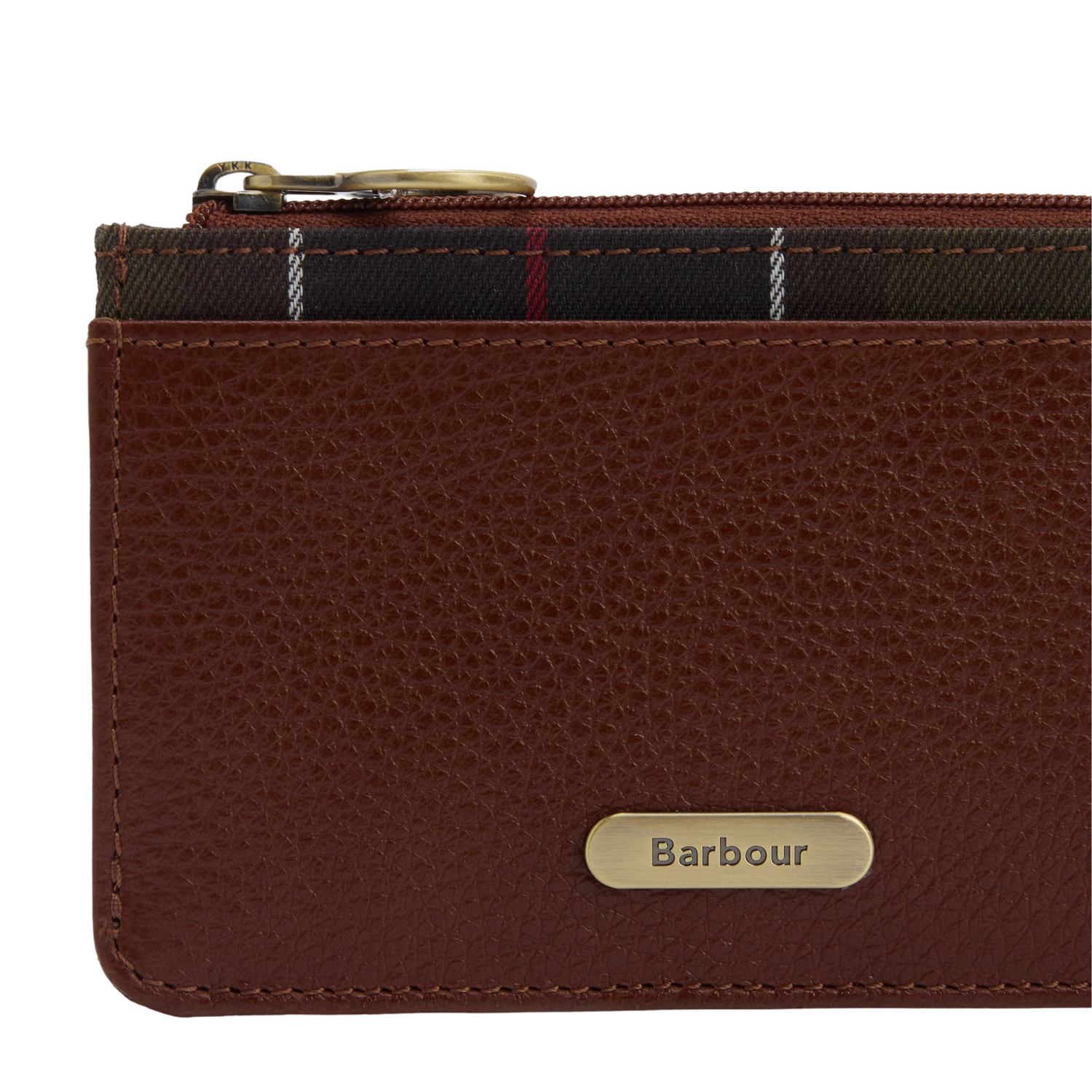 Barbour Alder Leather Card Holder Brown