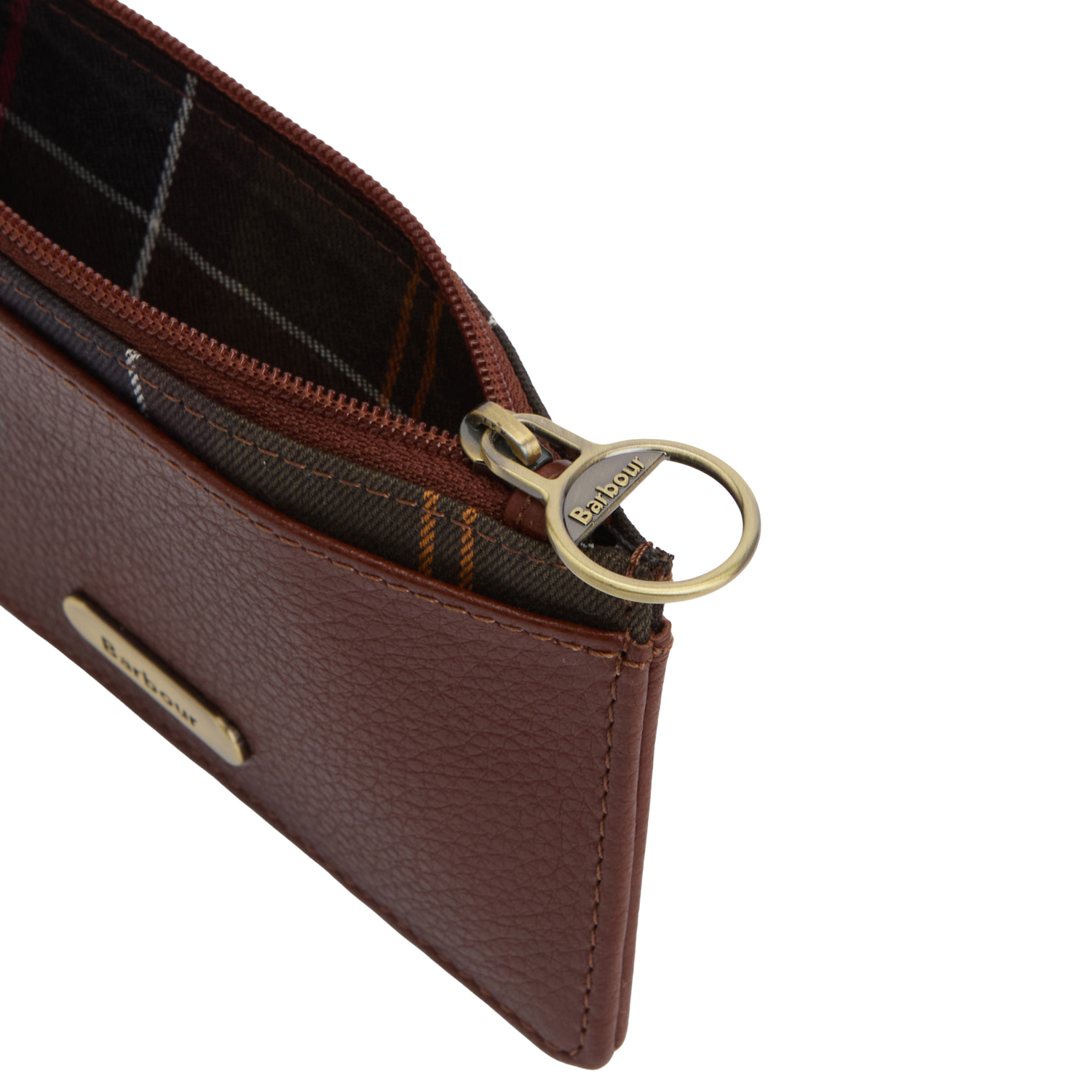 Barbour Alder Leather Card Holder Brown