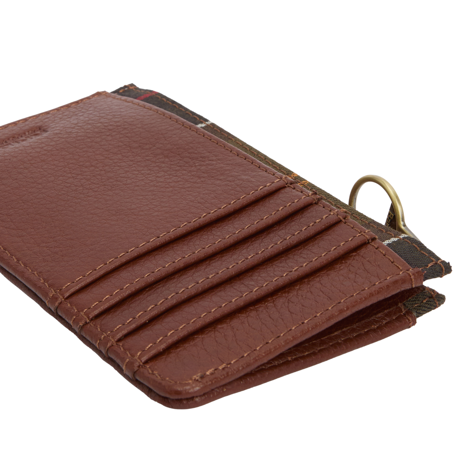 Barbour Alder Leather Card Holder Brown