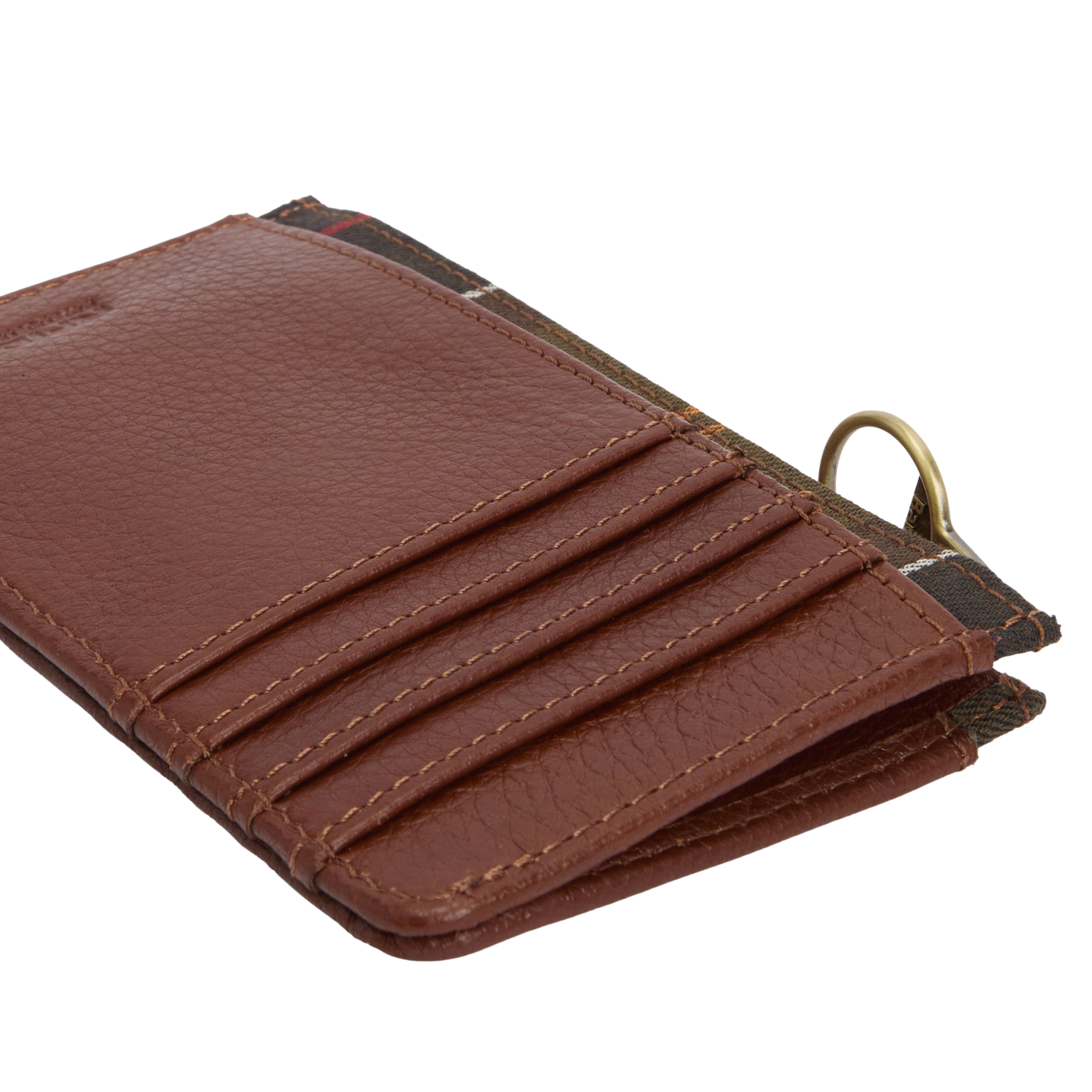 Barbour Alder Leather Card Holder Brown