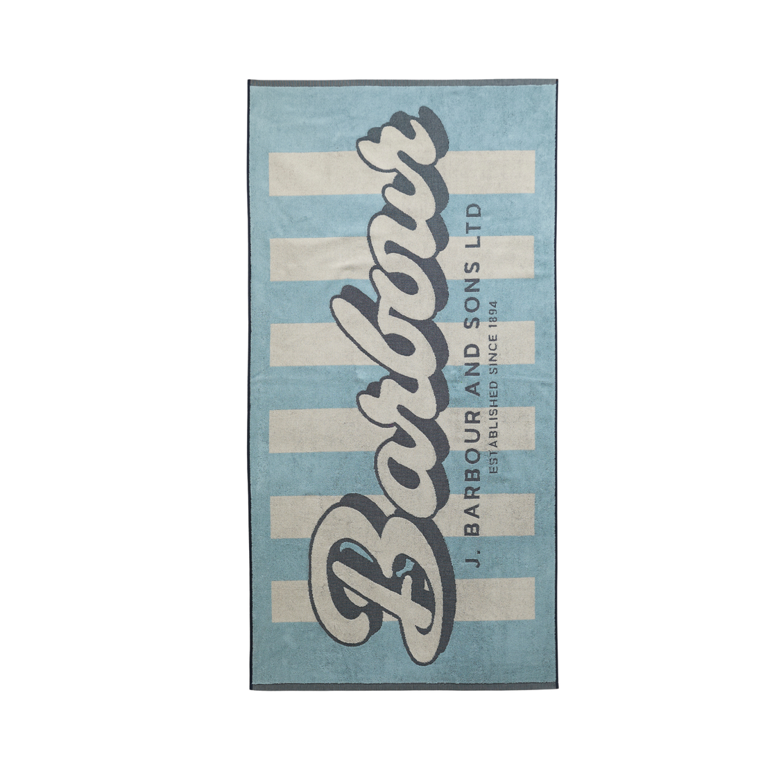 Barbour Archive Beach Towel Surf Blue Logo