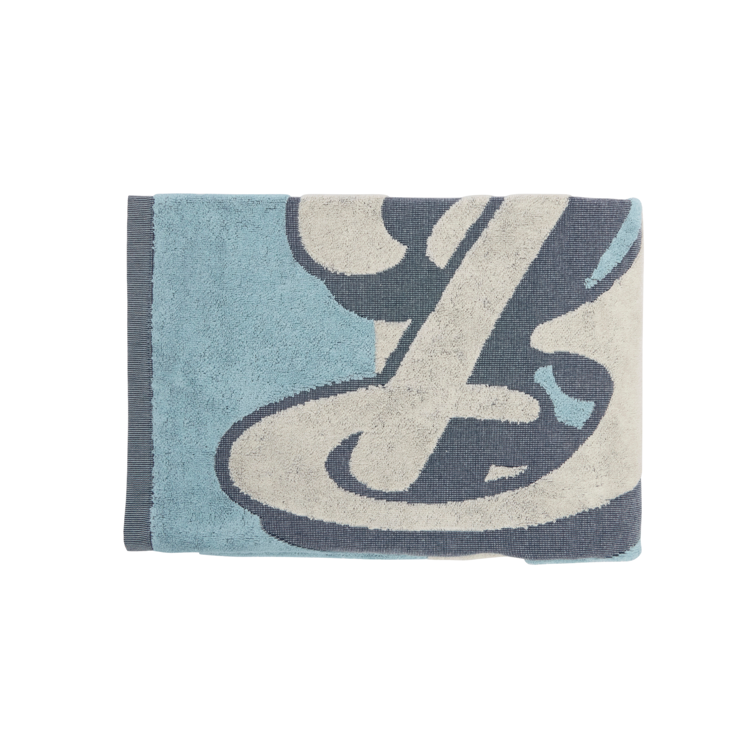 Barbour Archive Beach Towel Surf Blue Logo