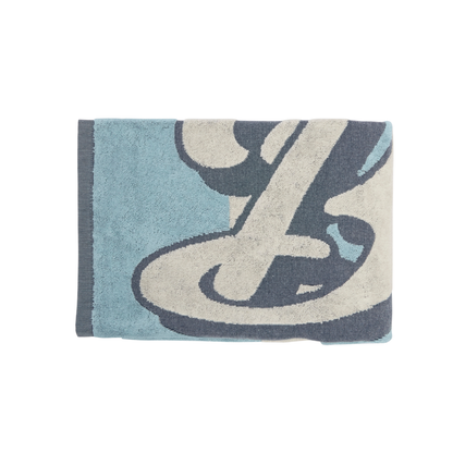 Barbour Archive Beach Towel Surf Blue Logo