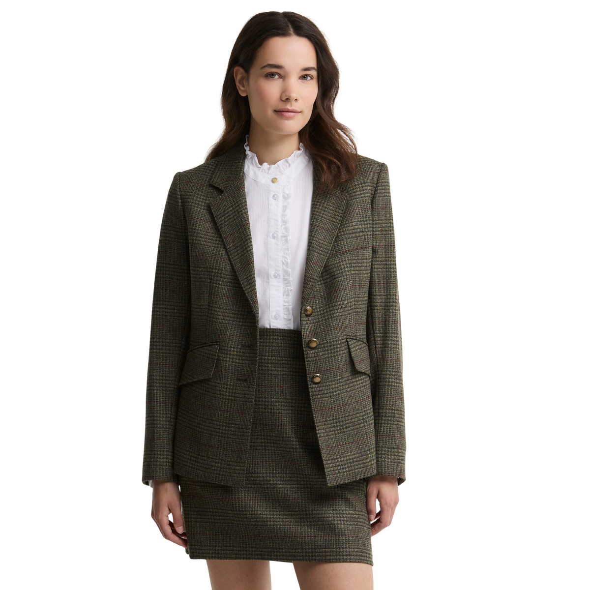 Browning Tailored Jacket Olive Prince of Wales Check