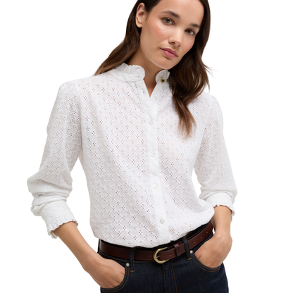 Cynthia Broderie Shirt White