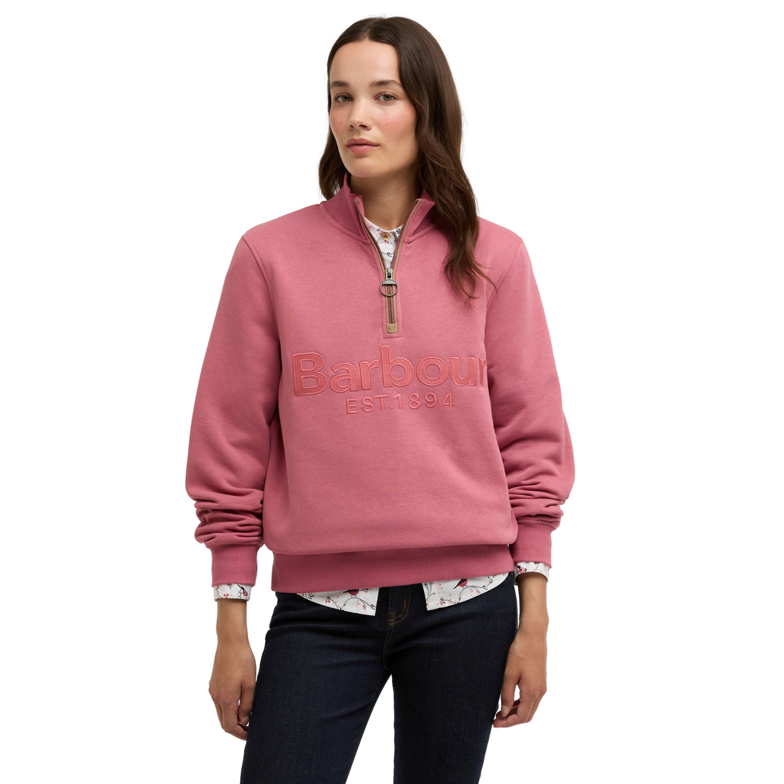Cynthia Half Zip Sweatshirt Wildberry