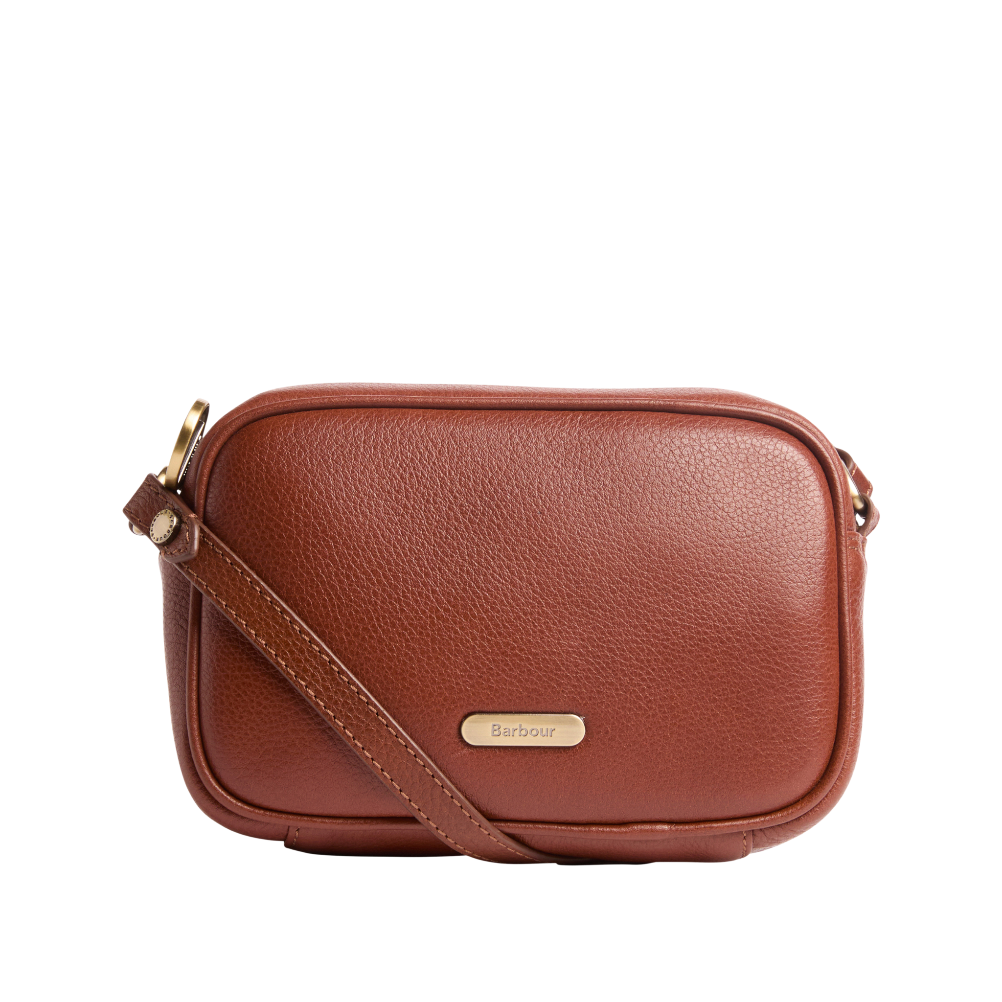 Barbour Daphne Mini Leather Cross Body Bag Brown