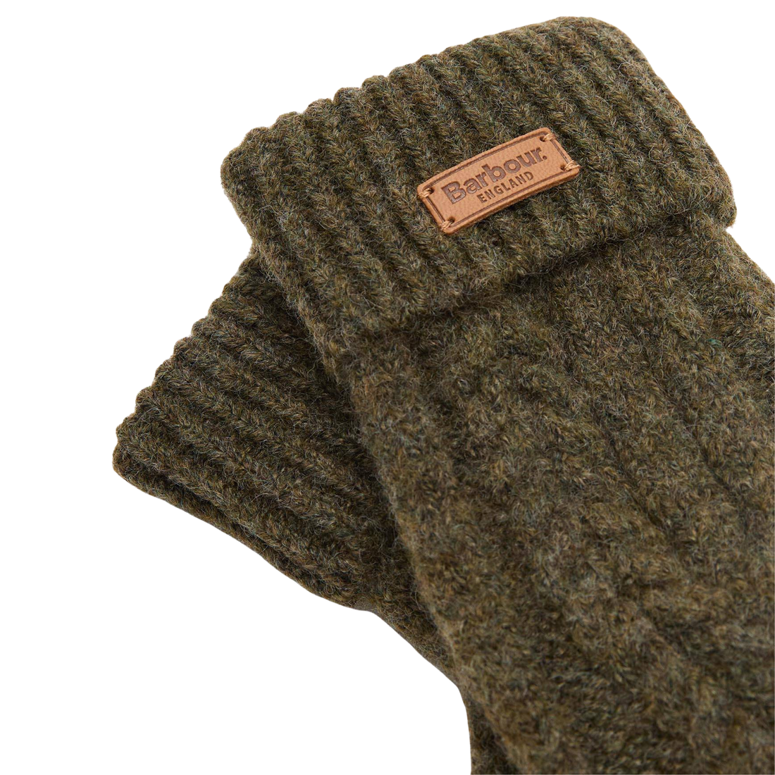 Barbour Elsdon Knitted Mittens Olive