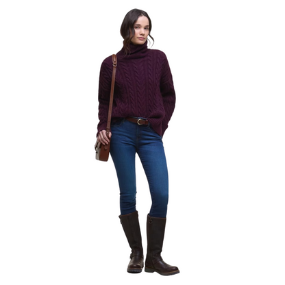 Embleton Knitted Jumper Black Cherry
