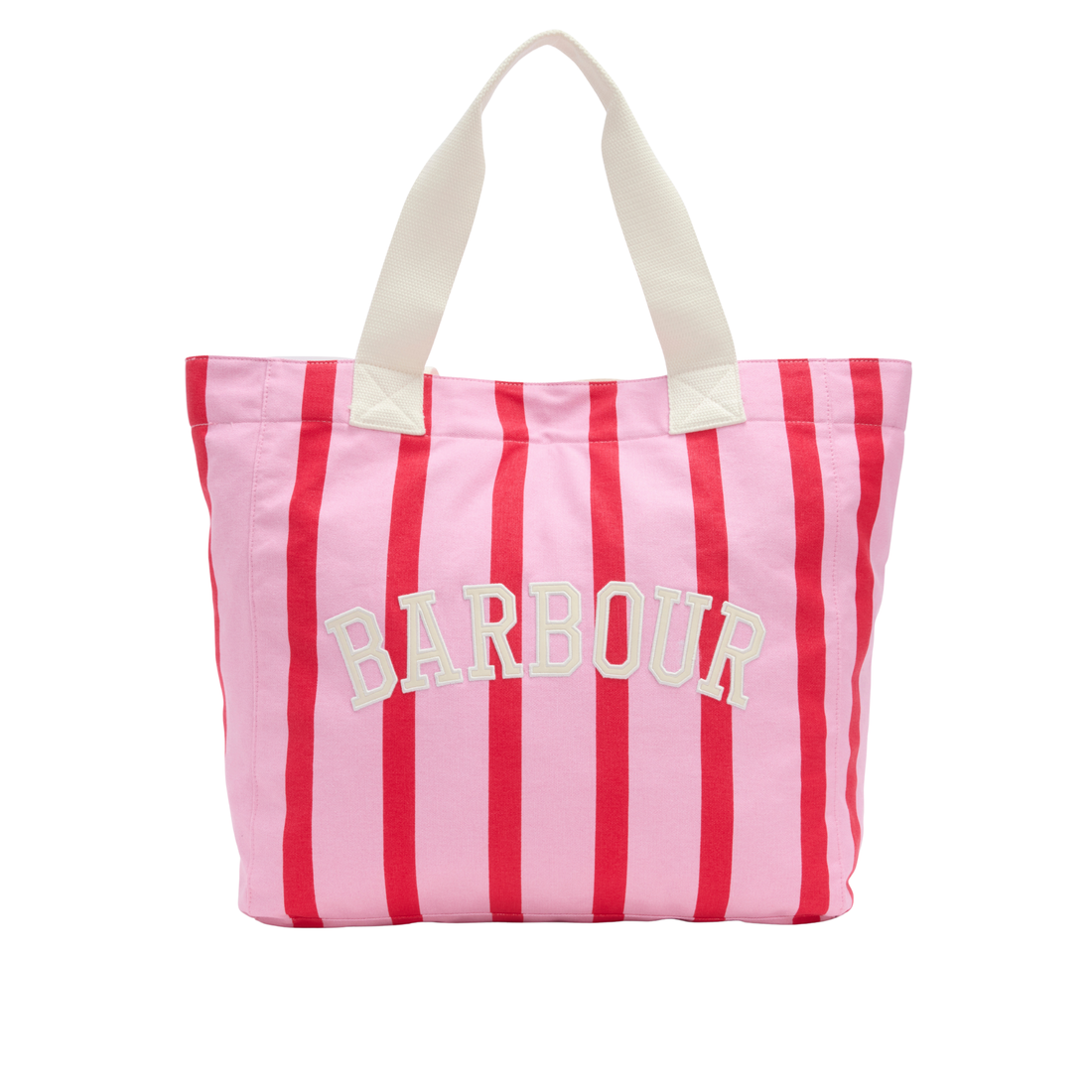 Barbour Emily Stripe Tote Bag Cherry Blossom