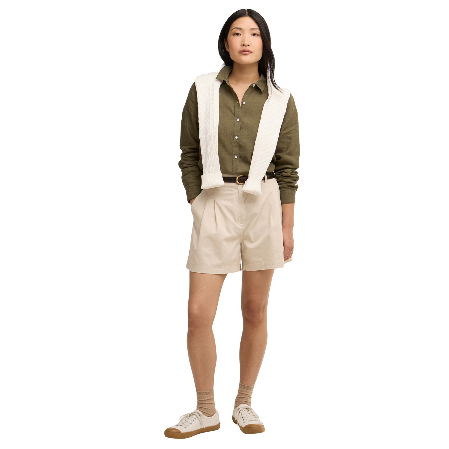 Fern Pleated Shorts Jasmine